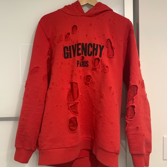 Givanchy distressed logo hoodie